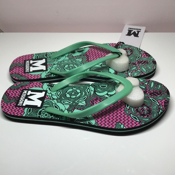 MISSONI Turquoise Flip Flops *7.5-8 - Picture 5 of 8